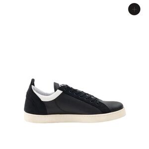 1People BorAs Classic Sneakers Oyster- Black Leather SIZE 39 (7.5) Womens